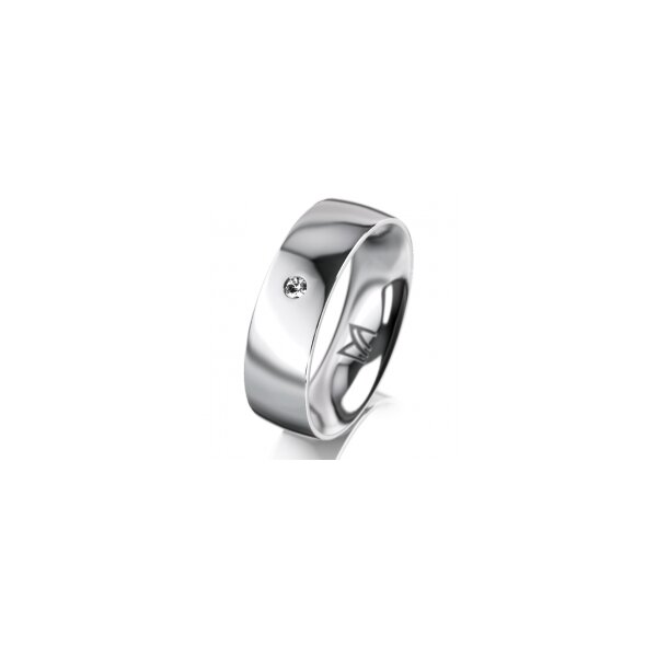 Ring Platin 950 6.0 mm poliert 1 Brillant G vs 0,025ct