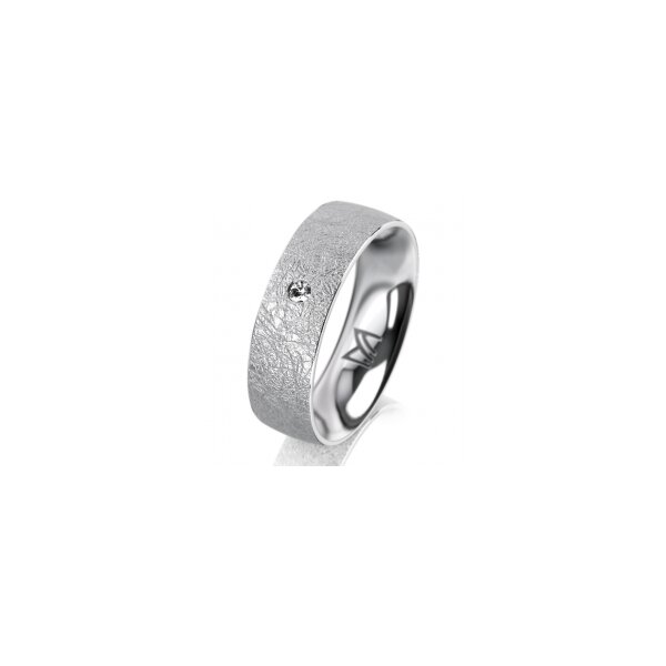 Ring Platin 950 6.0 mm kreismatt 1 Brillant G vs 0,025ct