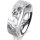 Ring Platin 950 6.0 mm diamantmatt 1 Brillant G vs 0,090ct