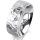 Ring Platin 950 7.0 mm diamantmatt 3 Brillanten G vs Gesamt 0,070ct