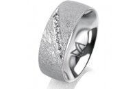 Ring Platin 950 7.0 mm kreismatt 6 Brillanten G vs Gesamt...