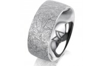 Ring Platin 950 8.0 mm kristallmatt
