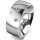 Ring Platin 950 8.0 mm poliert 3 Brillanten G vs Gesamt 0,080ct