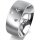 Ring Platin 950 8.0 mm l&auml;ngsmatt 3 Brillanten G vs Gesamt 0,080ct