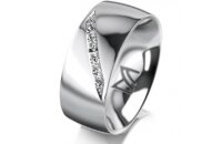 Ring Platin 950 8.0 mm poliert 7 Brillanten G vs Gesamt...
