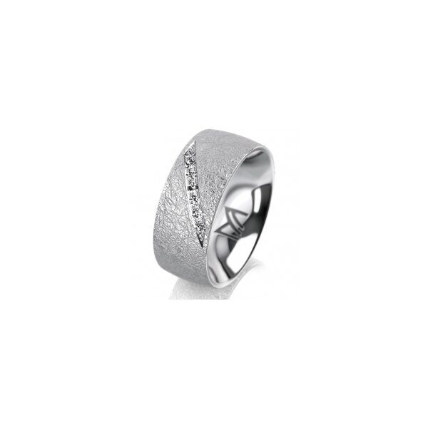 Ring Platin 950 8.0 mm kreismatt 7 Brillanten G vs Gesamt 0,095ct