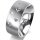 Ring Platin 950 8.0 mm l&auml;ngsmatt 5 Brillanten G vs Gesamt 0,115ct