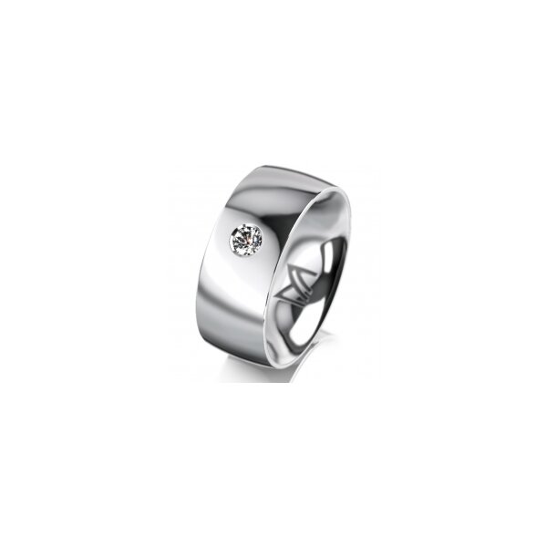 Ring Platin 950 8.0 mm poliert 1 Brillant G vs 0,090ct
