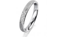 Ring Platin 950 3.0 mm kristallmatt 1 Brillant G vs 0,025ct