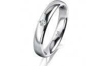 Ring Platin 950 3.5 mm poliert 1 Brillant G vs 0,025ct
