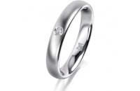 Ring Platin 950 3.5 mm l&auml;ngsmatt 1 Brillant G vs...