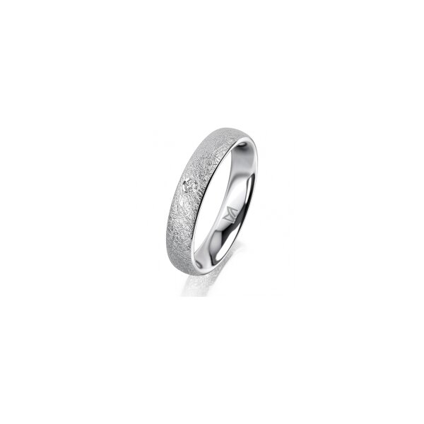 Ring Platin 950 4.0 mm kreismatt 1 Brillant G vs 0,025ct