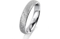 Ring Platin 950 4.0 mm kristallmatt 1 Brillant G vs 0,025ct