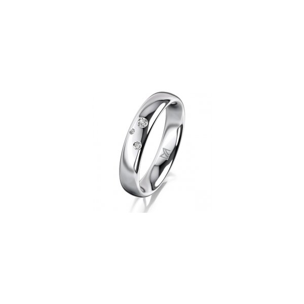 Ring Platin 950 4.0 mm poliert 3 Brillanten G vs Gesamt 0,030ct