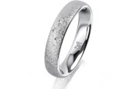 Ring Platin 950 4.0 mm kreismatt 3 Brillanten G vs Gesamt...