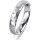 Ring Platin 950 4.0 mm diamantmatt 3 Brillanten G vs Gesamt 0,030ct
