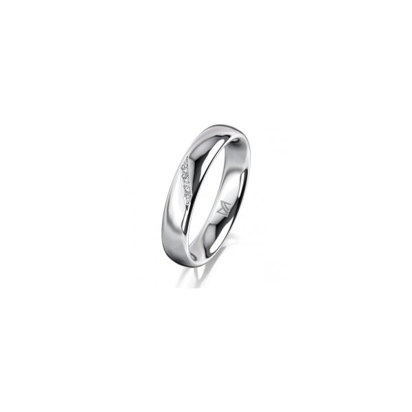 Ring Platin 950 4.0 mm poliert 4 Brillanten G vs Gesamt 0,020ct