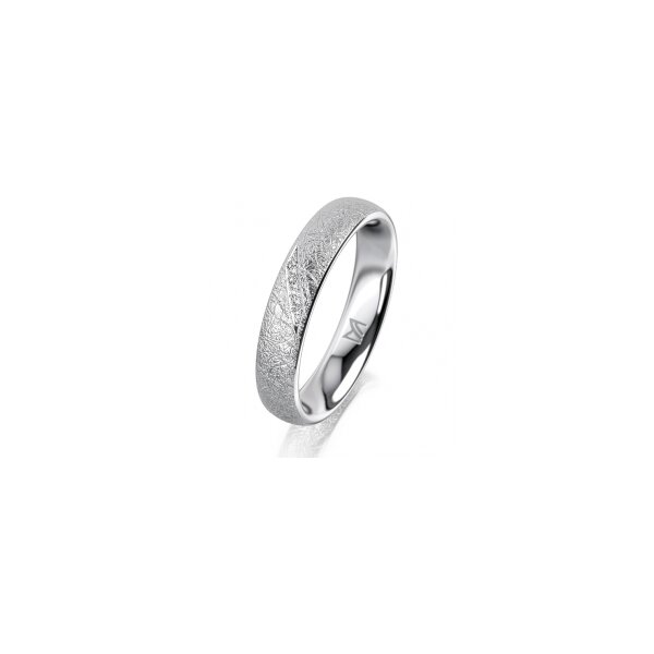 Ring Platin 950 4.0 mm kreismatt 4 Brillanten G vs Gesamt 0,020ct