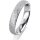 Ring Platin 950 4.0 mm kreismatt 4 Brillanten G vs Gesamt 0,020ct
