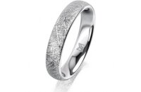 Ring Platin 950 4.0 mm kristallmatt 4 Brillanten G vs...