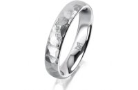 Ring Platin 950 4.0 mm diamantmatt 4 Brillanten G vs...