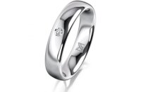 Ring Platin 950 4.5 mm poliert 1 Brillant G vs 0,025ct
