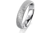 Ring Platin 950 4.5 mm kristallmatt 1 Brillant G vs 0,025ct