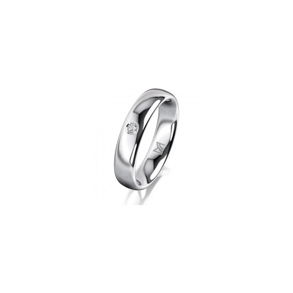 Ring Platin 950 4.5 mm poliert 1 Brillant G vs 0,035ct