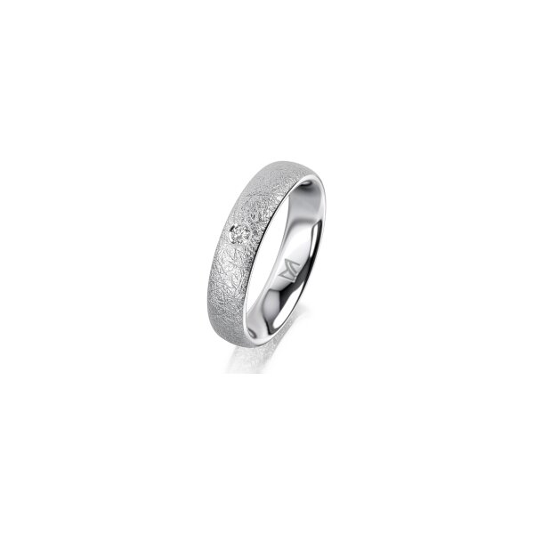 Ring Platin 950 4.5 mm kreismatt 1 Brillant G vs 0,035ct