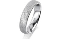 Ring Platin 950 4.5 mm kreismatt 1 Brillant G vs 0,035ct