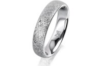 Ring Platin 950 4.5 mm kristallmatt 1 Brillant G vs 0,035ct