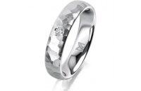 Ring Platin 950 4.5 mm diamantmatt 1 Brillant G vs 0,035ct