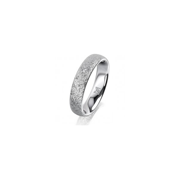 Ring Platin 950 4.5 mm kristallmatt 3 Brillanten G vs Gesamt 0,035ct