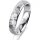 Ring Platin 950 4.5 mm diamantmatt 3 Brillanten G vs Gesamt 0,035ct