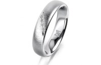 Ring Platin 950 4.5 mm sandmatt 4 Brillanten G vs Gesamt...