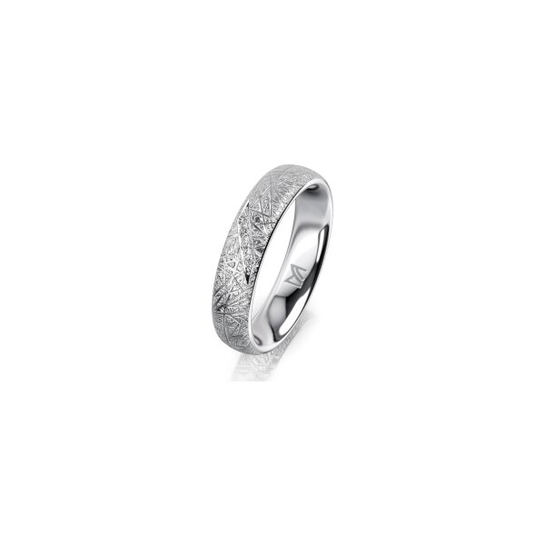 Ring Platin 950 4.5 mm kristallmatt 4 Brillanten G vs Gesamt 0,025ct