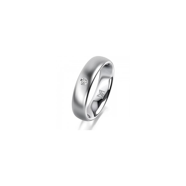 Ring Platin 950 5.0 mm l&auml;ngsmatt 1 Brillant G vs 0,025ct