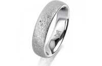 Ring Platin 950 5.0 mm kreismatt 1 Brillant G vs 0,025ct