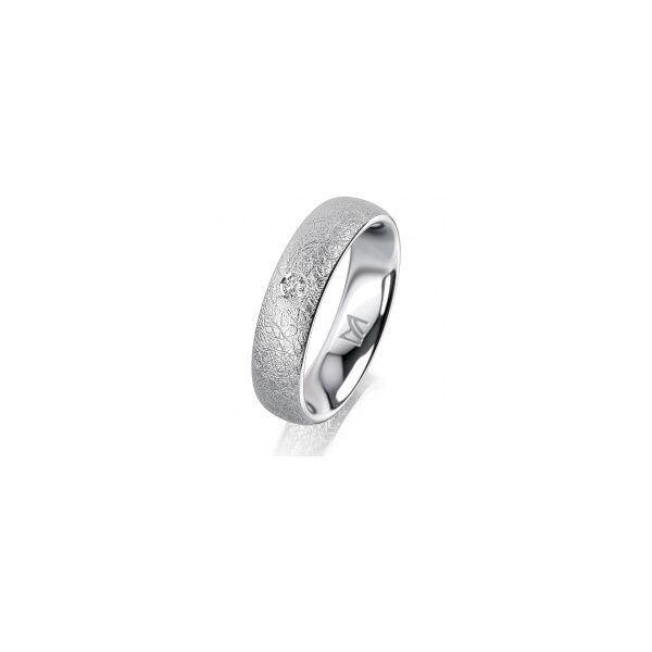 Ring Platin 950 5.0 mm kreismatt 1 Brillant G vs 0,035ct