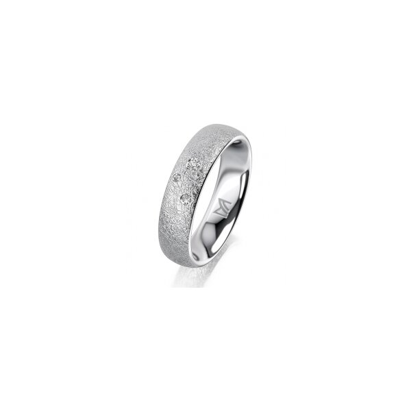 Ring Platin 950 5.0 mm kreismatt 3 Brillanten G vs Gesamt 0,040ct