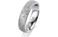 Ring Platin 950 5.0 mm kristallmatt 3 Brillanten G vs...