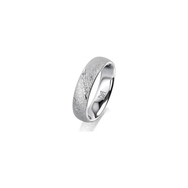 Ring Platin 950 5.0 mm kreismatt 5 Brillanten G vs Gesamt 0,035ct