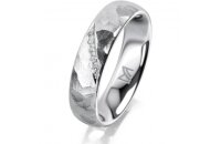 Ring Platin 950 5.0 mm diamantmatt 5 Brillanten G vs...
