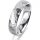 Ring Platin 950 5.0 mm diamantmatt 5 Brillanten G vs Gesamt 0,035ct