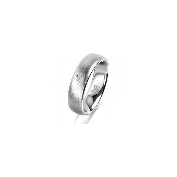 Ring Platin 950 5.5 mm sandmatt 1 Brillant G vs 0,025ct