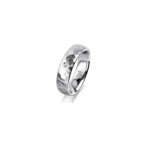 Ring Platin 950 5.5 mm diamantmatt 1 Brillant G vs 0,025ct
