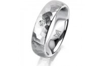 Ring Platin 950 5.5 mm diamantmatt 1 Brillant G vs 0,025ct