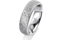Ring Platin 950 5.5 mm kristallmatt 1 Brillant G vs 0,035ct