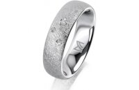 Ring Platin 950 5.5 mm kreismatt 3 Brillanten G vs Gesamt...