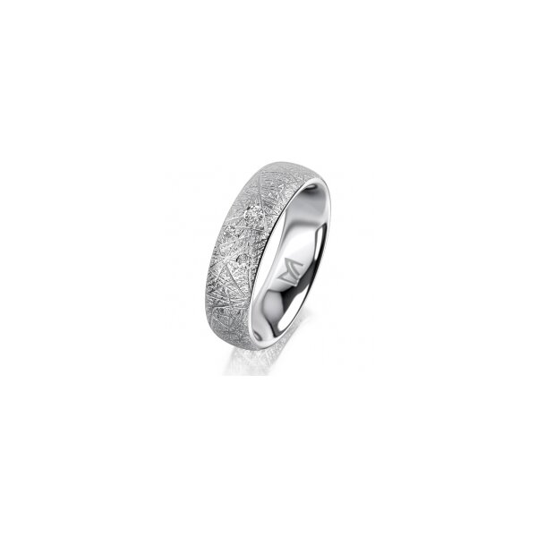 Ring Platin 950 5.5 mm kristallmatt 3 Brillanten G vs Gesamt 0,050ct